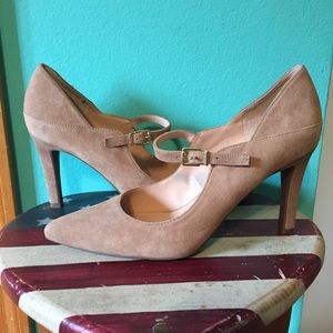Suede Mary Jane Pumps